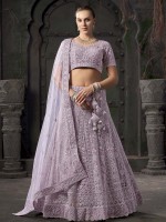 Lavender Premium Net Lehenga Choli